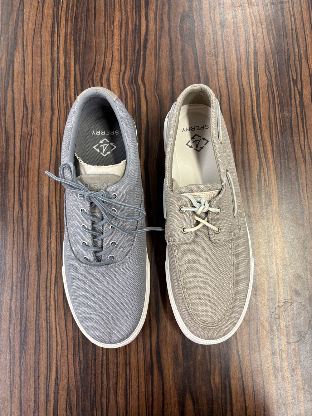 Sperry - Mens Shoes, size 14 US mens, color tan/grey.